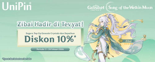 Zibai Hadir di Genshin Impact Candra IV! Top Up Genesis Crystals dan Dapatkan Diskon 10%